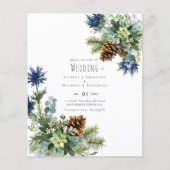 Winter Blue Thistle Eucalyptus Wedding Wonderland (Vorderseite)
