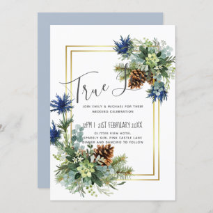 Winter Blue Thistle Eucalyptus Wedding Wonderland