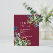 Winter Blue Thistle Eucalyptus Wedding Wonderland (Stehend Vorderseite)