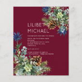 Winter Blue Thistle Eucalyptus Wedding Wonderland (Vorderseite)