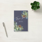 Winter Blue Thistle Eucalyptus Wedding Wonderland Post-it Klebezettel (Büro)