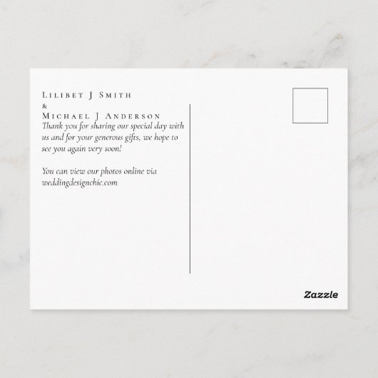 Winter Blue Thistle Eucalyptus Wedding Wonderland Postkarte (Rückseite)