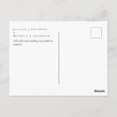 Winter Blue Thistle Eucalyptus Wedding Wonderland Postkarte (Rückseite)