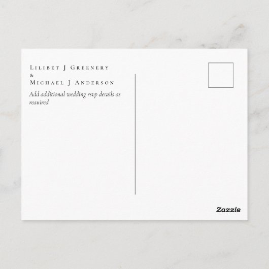 Winter Blue Thistle Eucalyptus Wedding Wonderland Postkarte (Rückseite)