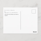 Winter Blue Thistle Eucalyptus Wedding Wonderland Postkarte (Rückseite)