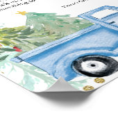 Winter Blue Truck Baby Dusche Spate Night Diapers Poster (Ecke)