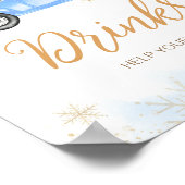 Winter Blue Truck Drinks Poster (Ecke)