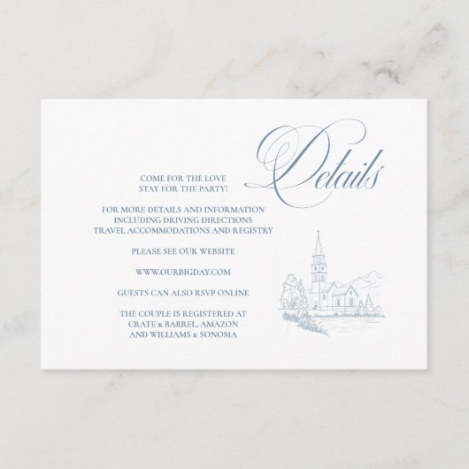 Winter Blue Umschlagkarte Details Begleitkarte (Vorderseite)