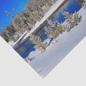 Winter Blue Water Snow Stream Foto Seidenpapier (Ausschnitt)