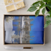 Winter Blue Water Snow Stream Foto Seidenpapier (Geschenk)