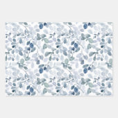 Winter Blue Watercolor Geschenkgutschein Wrap Set Geschenkpapier Set (Vorderseite)