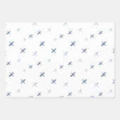 Winter Blue Watercolor Geschenkgutschein Wrap Set Geschenkpapier Set (Vorderseite 3)