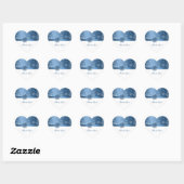 Winter Blue & White Snowflake Danke Stickers (Blatt)