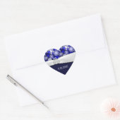 Winter Blue & White Snowflake Umschlag Aufkleber (Umschlag)