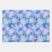 Winter Blue White Snowflakes Weihnachten Geschenkpapier Set (Vorderseite 2)
