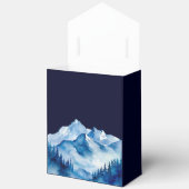 Winter Blue White Snowy Mountains Hochzeit Geschenkschachtel (Offen)