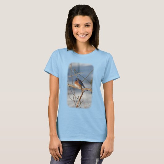 Winter Bluebird Animal Nature T-Shirt (Vorne ganz)