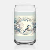 Winter Bluebird Berry Wreath Dosenglas (Rückseite)