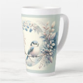 Winter Bluebird Berry Wreath Milchtasse (Rechte Ecke)
