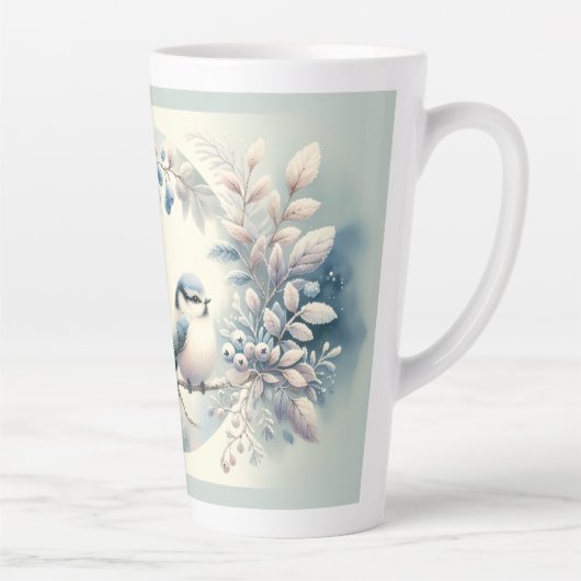 Winter Bluebird Berry Wreath Milchtasse (Rechts)