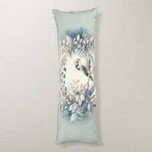 Winter Bluebird Berry Wreath Seitenschläferkissen (Rückseite (Vertikal))