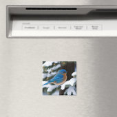 Winter Bluebird Magnet (In Situ (Geschirrspüler))