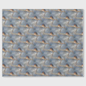 Winter Bluebird Nattern Pattern Geschenkpapier (Flach)
