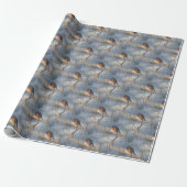 Winter Bluebird Nattern Pattern Geschenkpapier (Ungerollt)