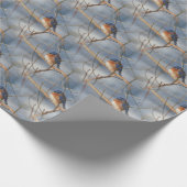 Winter Bluebird Nattern Pattern   Geschenkpapier (Ecke)