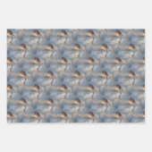 Winter Bluebird Nattern Pattern Geschenkpapier Set (Vorderseite 2)