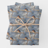 Winter Bluebird Nattern Pattern Geschenkpapier Set (Beispiel)