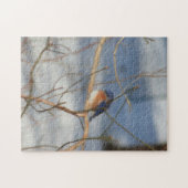 Winter Bluebird Nature Art Puzzle (Horizontal)