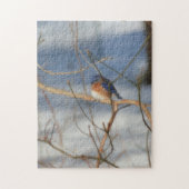 Winter Bluebird Nature Art Puzzle (Vertikal)