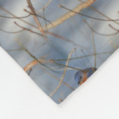 Winter Bluebird Nature Bird Art Pattern  Fleecedecke (Ecke)