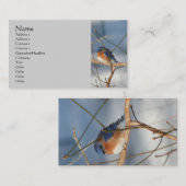 Winter Bluebird Nature Business Card Visitenkarte (Vorne/Hinten)