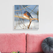 Winter Bluebird Nature Leinwanddruck (Insitu (Wohnzimmer))