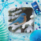 Winter Bluebird Pappteller (Party)