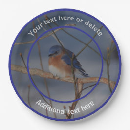 Winter Bluebird Personalisiert Party Pappteller
