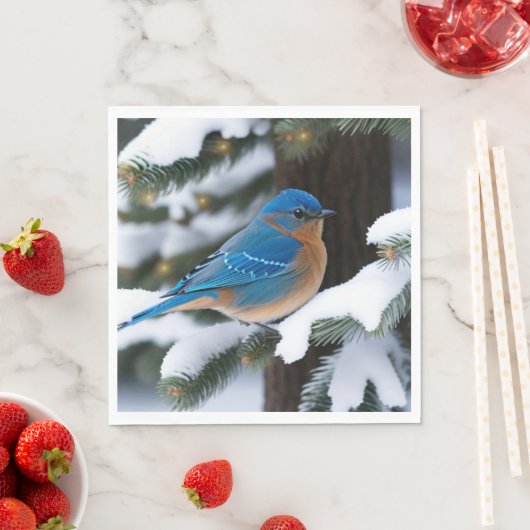 Winter Bluebird Serviette (Beispiel)
