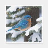 Winter Bluebird Serviette (Vorderseite)