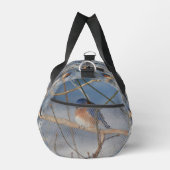 Winter Bluebird Tiermuster Personalisiert Duffle Bag (Rechts)