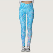 Winter Blues Bright Pastel Abstrakt Leggings (Vorderseite)