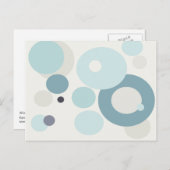 Winter Blues Circles Postkarte (Vorne/Hinten)