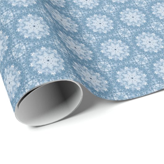 Winter-Blues Geschenkpapier (Rolleneckpunkt)