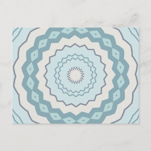 Winter Blues Icy Kaleidoscope Postkarte (Vorderseite)