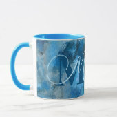 Winter Blues Impressionen Mit Monogramm Tasse (Links)