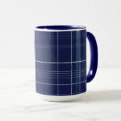 Winter-Blues-Karodecke Tasse (VorderseiteRechts)