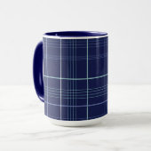 Winter-Blues-Karodecke Tasse (Vorderseite Links)