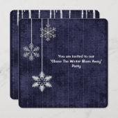 Winter Blues Party Einladung (Vorne/Hinten)
