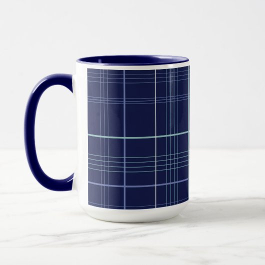 Winter Blues Plaid Tasse (Links)